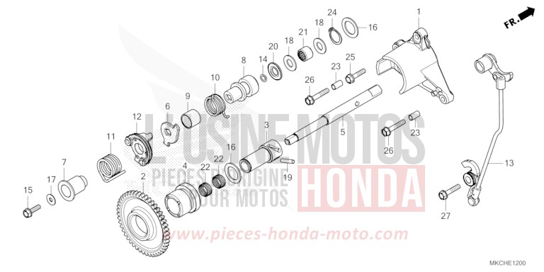 REVERSE GEARBOX for Gold Wing GUNMETAL BLACK METLLIC (NHC52B) from 2021